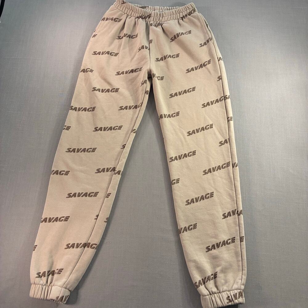 Fashion Nova Savage All Over Print Jogger Sweatpants Beige Women’s S - Picture 1 of 7